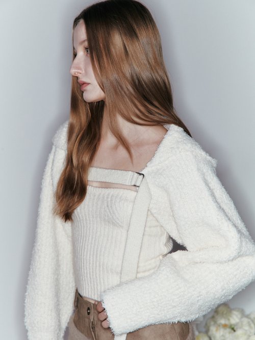 KNIT BUSTIER - 3 COLORS IVORY