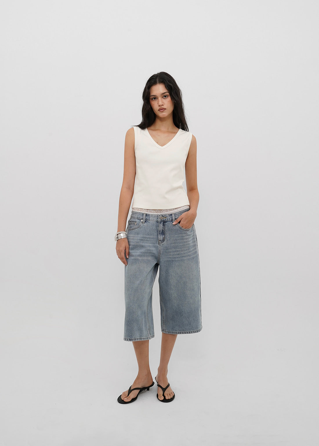 SUMMER WASHING BERMUDA JEANS 7