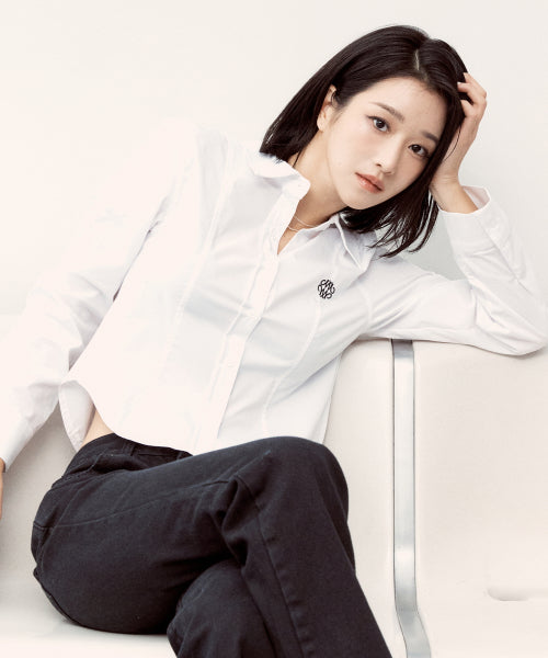 MINIMAL PINTUCK WRINKLE FREE SHIRT #徐睿知同款! - 5 COLORS IVORY