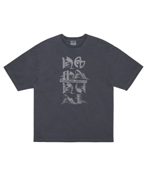 BLACK LETTER T-SHIRT - CHARCOAL - 2 COLORS