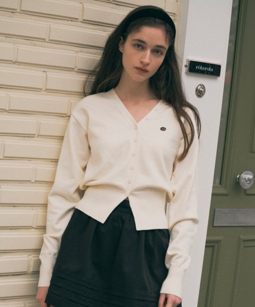 V NECK BASIC CARDIGAN - 4 COLORS IVORY