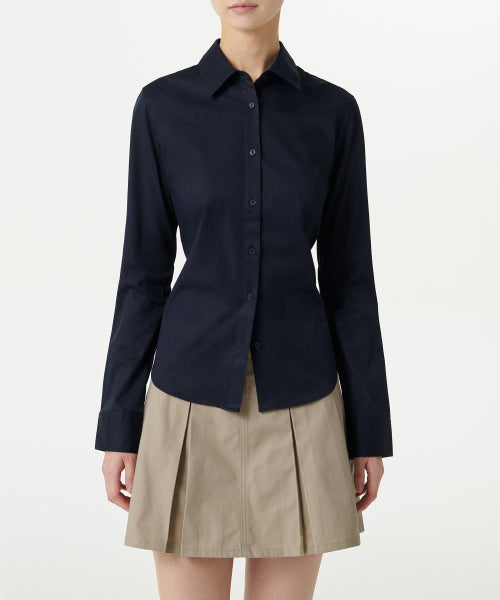 WOMENS SLIM FIT SHIRT #韓韶禧同款! - 9 COLORS NAVY