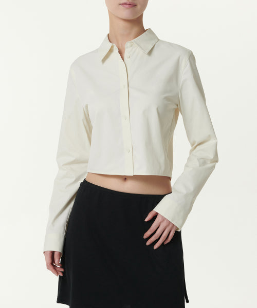 WOMENS SLIM FIT CROP SHIRT #韓韶禧同款! - 6 COLORS AS SHOWN