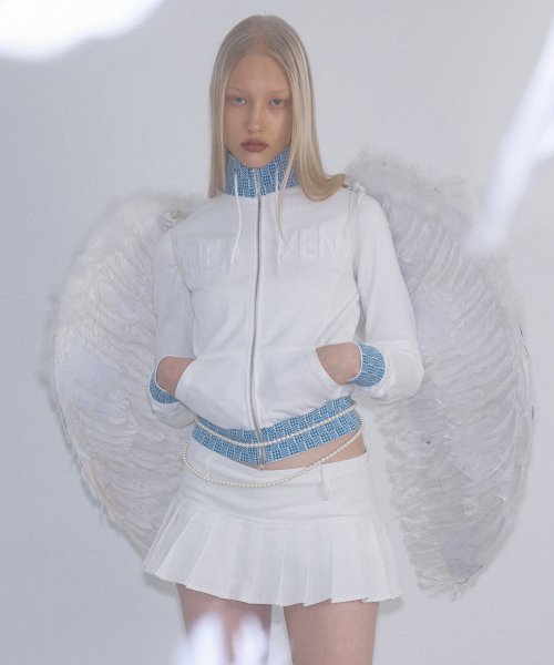 HEAVENLY GINGHAM TRACK JACKET - 3 COLORS WHITE