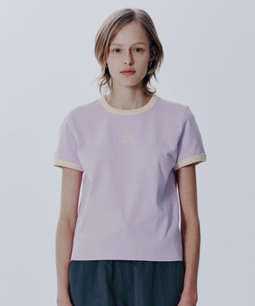 W CLASSIC LOGO RINGER TEE - 5 COLORS PURPLE