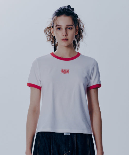 W CLASSIC LOGO RINGER TEE - 5 COLORS RED