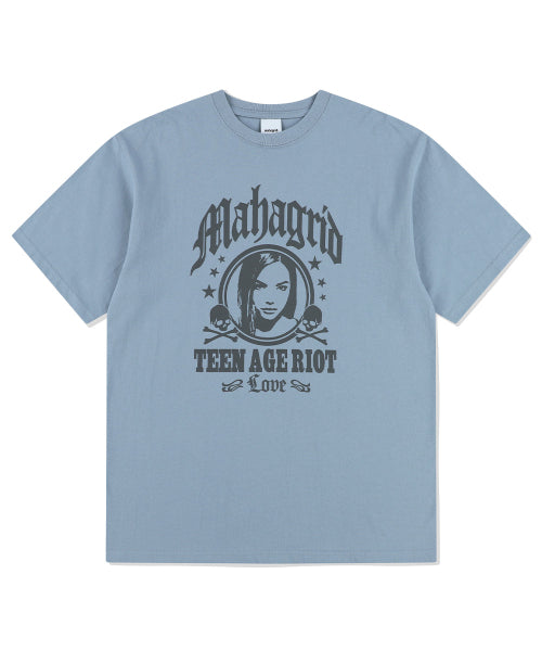 TWO SKULL ROCK TEE BL - 2 COLORS