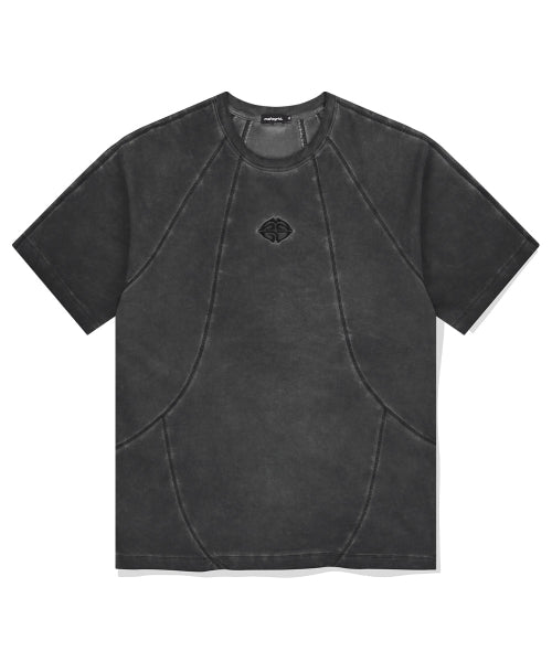 CURVED SEAM PIGMENT TEE - 2 COLORS
