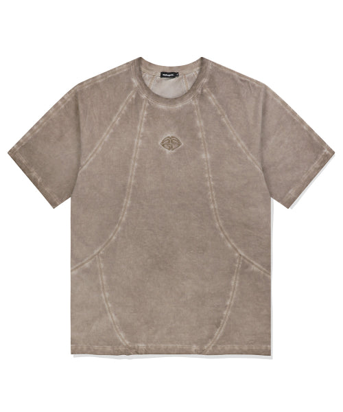 CURVED SEAM PIGMENT TEE - 2 COLORS