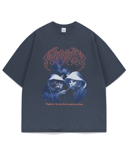 SMOKING CAT TEE - 2 COLORS