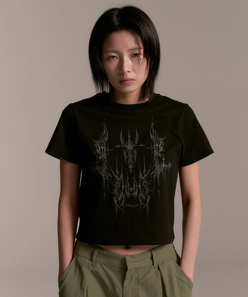 TATTOO CROP TEE - 2 COLORS