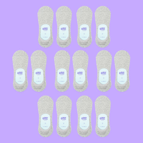 7-PACK UNISEX ESSENTIAL NO-SHOW SOCKS - 4 COLORS GREY