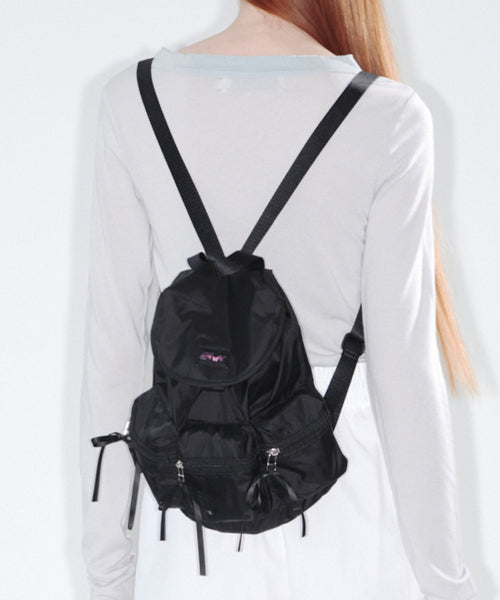 BERRY POCKET BACKPACK CHECK - 3 COLORS BLACK