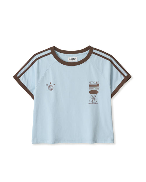 ATHLETE STRIPE HALF T SHIRTS - 5 COLORS SKY