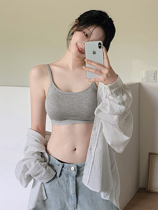 SOFT COOL BUILT-IN BRA TOP - 3 COLORS