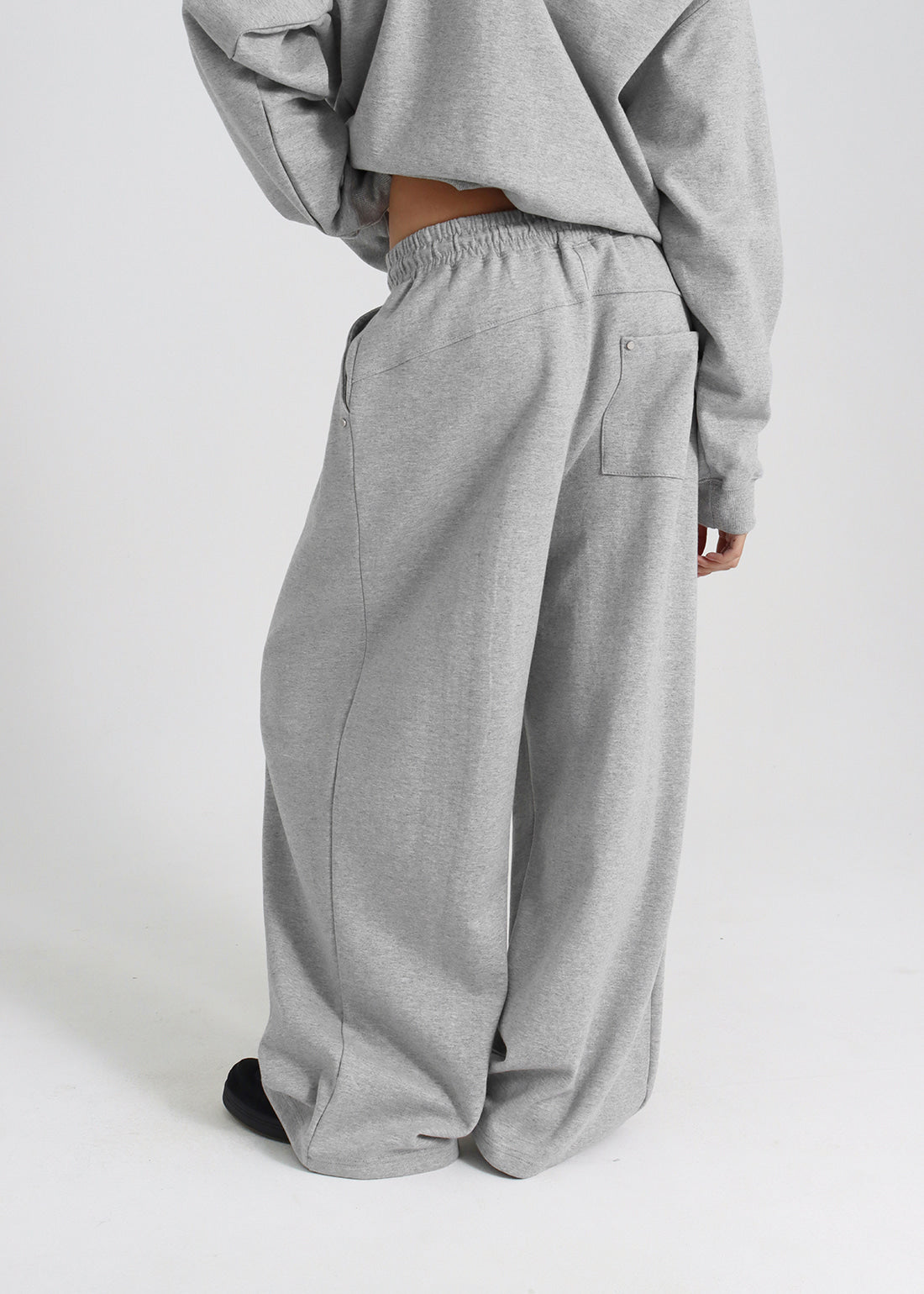 DOUBLE COTTON RIVET ONE-TUCK TWO-WAY PANTS 4