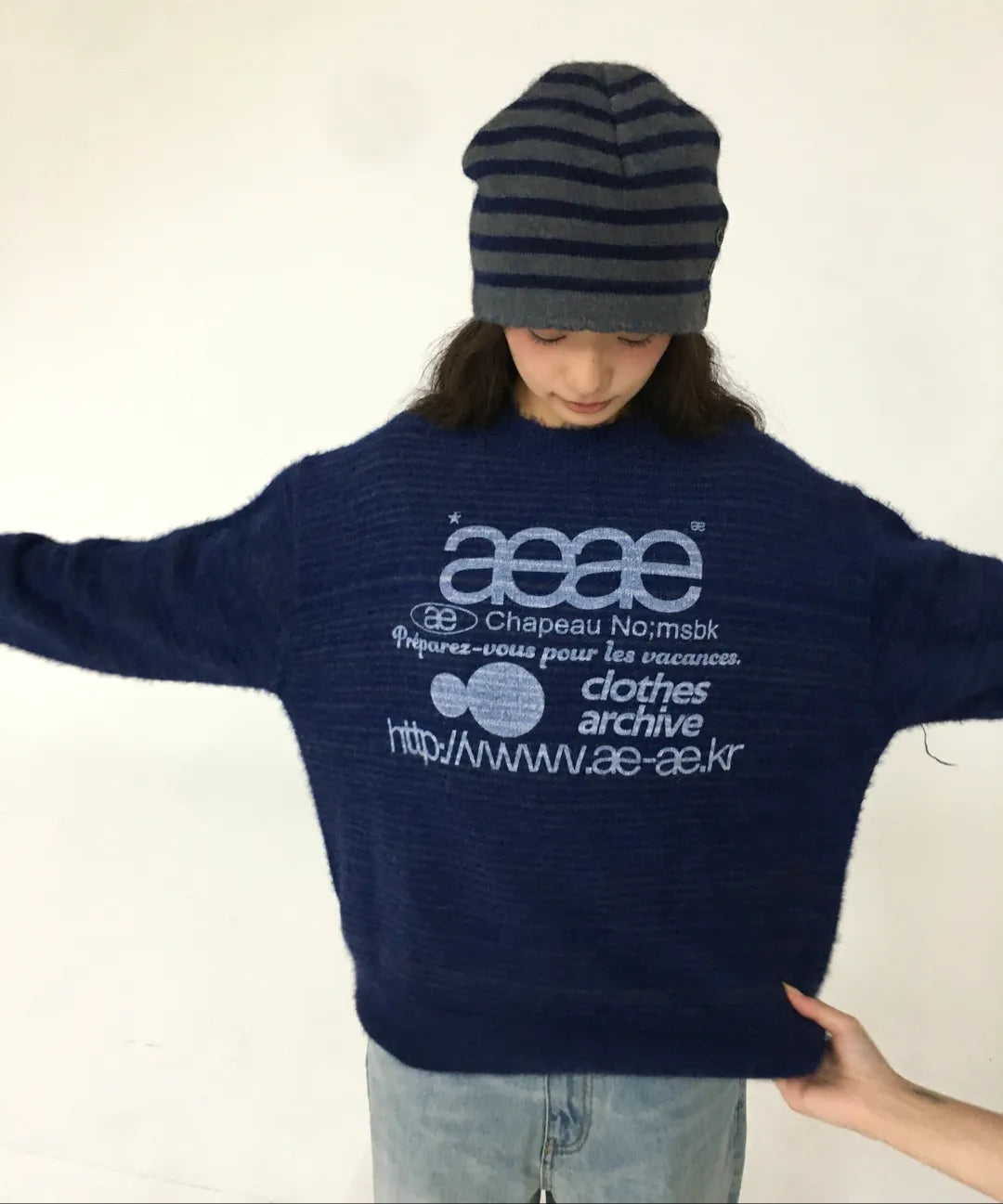 [AEAE] WEB LOGO 針織套頭衫