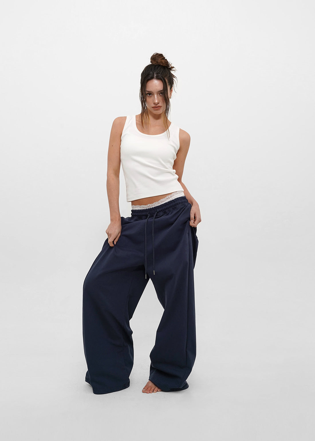 MID SWEAT FOLDING TWO-WAY PANTS - 4 COLORS 3