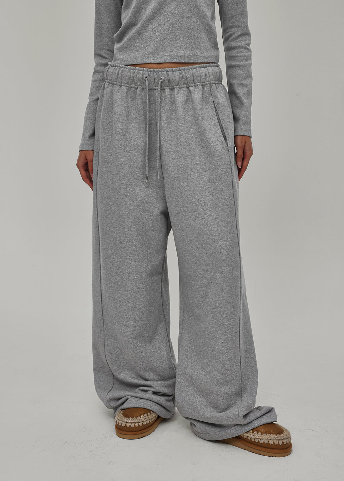 HEAVY SWEAT WIDE TWO-WAY PANTS - 6 COLORS 4