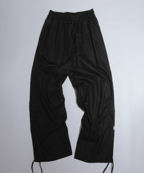 LINEN CARGO JOGGER PANTS - 3 COLORS BLACK