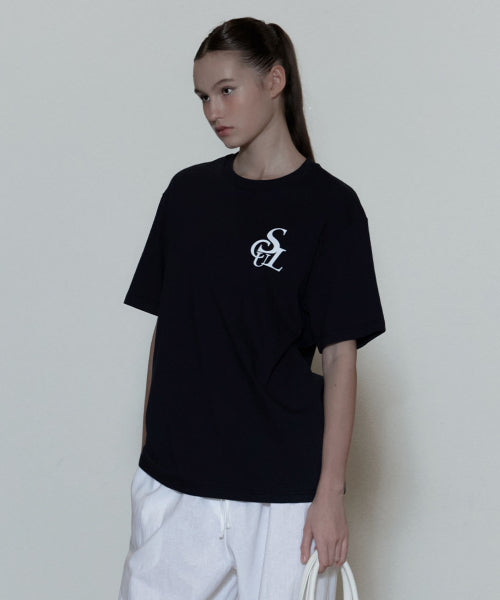 FLOCKING SYMBOL LOGO TEE - 3 COLORS NAVY