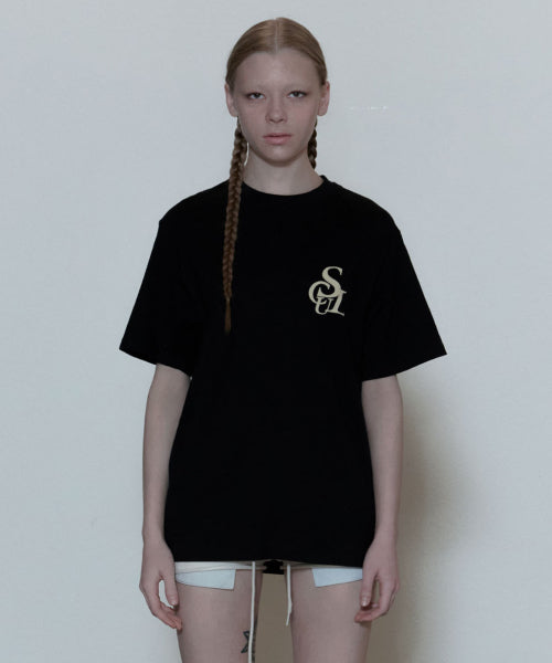 FLOCKING SYMBOL LOGO TEE - 3 COLORS BLACK