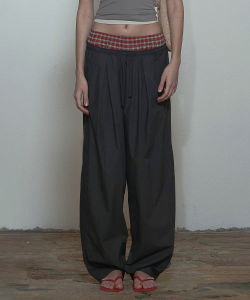 MY GO TO PINTUCK PANTS CHARCOAL