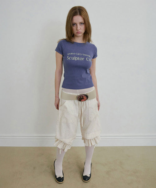 ARCHIVE PIGMENT BABY TEE - 4 COLORS BLUE