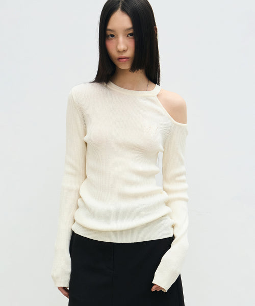 CUT OUT BUTTERFLY KNIT #徐睿知同款! - 2 COLORS CREAM