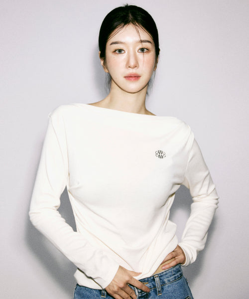 SHIRRING DRAPE BOAT NECK TOP #徐睿知同款! - 5 COLORS AS SHOWN