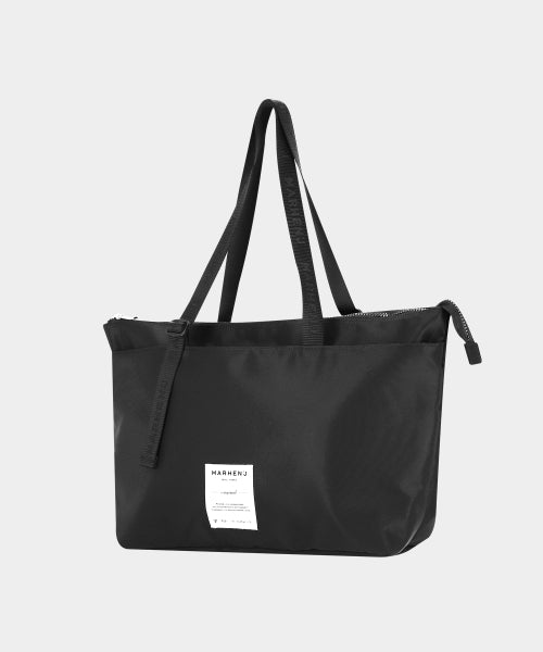 LEAF REGEN NYLON SHOPPER SHOULDER BAG - 3 COLORS BEIGE