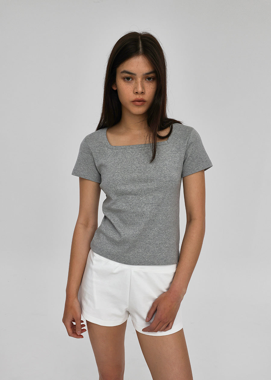 STANDARD SQUARE NECK SHORT SLEEVE TEE - 4 COLORS 2