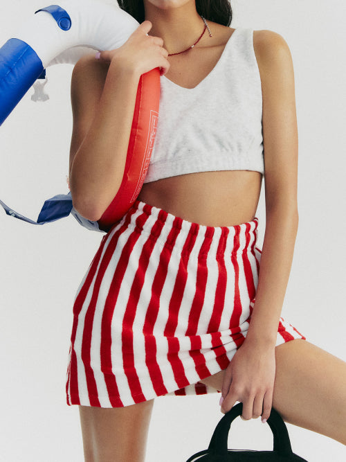 TERRY SWEAT PANTSKIRT RED
