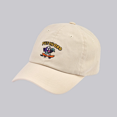 COTTON BALL CAP - FOOT ON ODD BEIGE