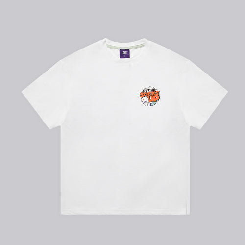 STREET SOCKS UP SHORT SLEEVE T-SHIRT WHITE