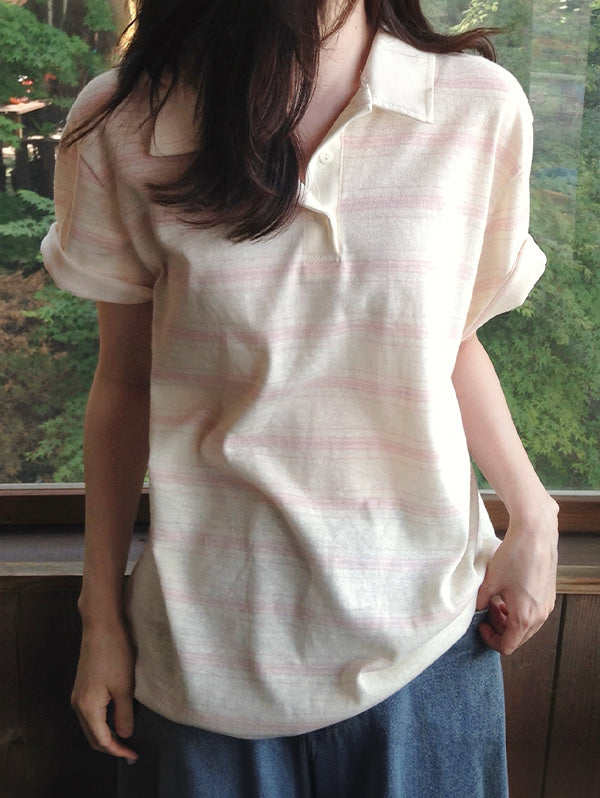 FRENCH STRIPE PIQUE T-SHIRT - 3 COLORS
