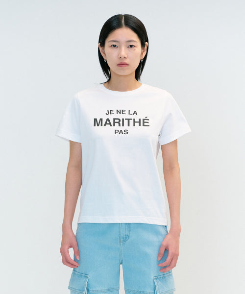 W JE NE LA LOGO TEE - 3 COLORS WHITE