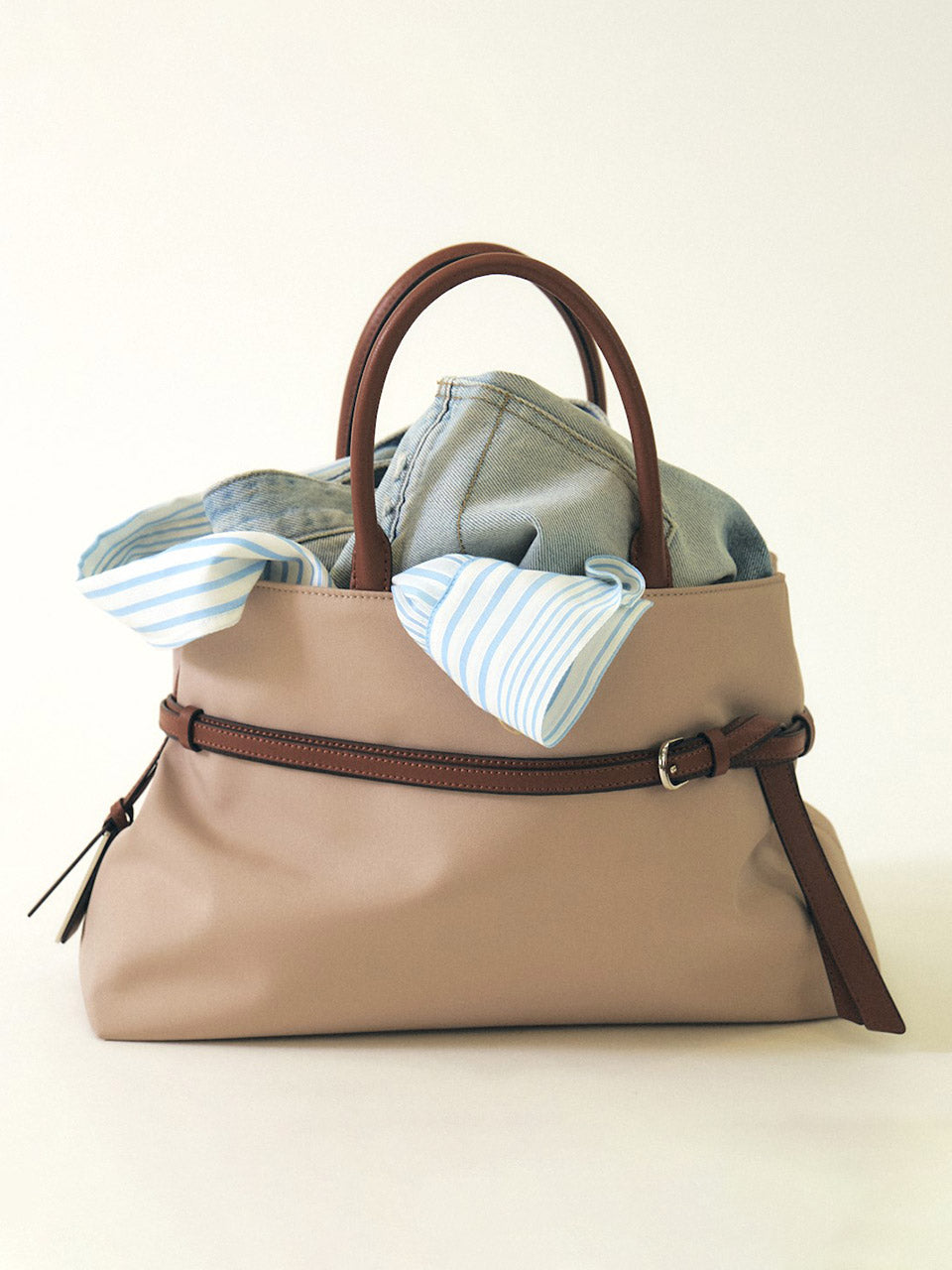 RIKI NEW TOTE BAG NYLON BEIGE