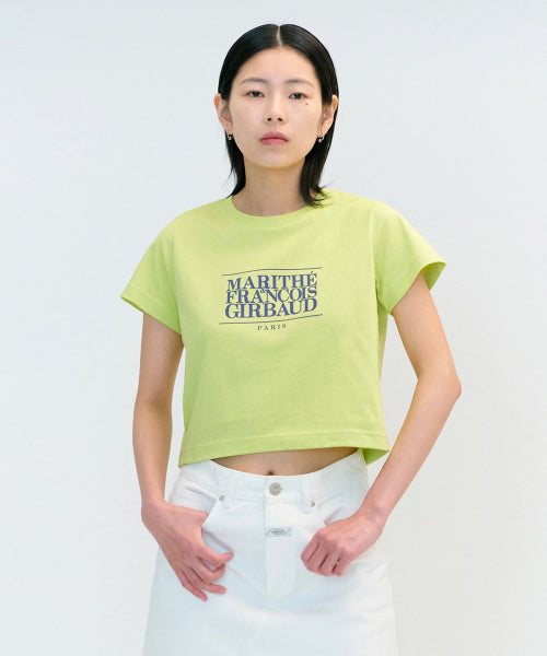 W CLASSIC LOGO CROP TEE - 11 COLORS OLIVE