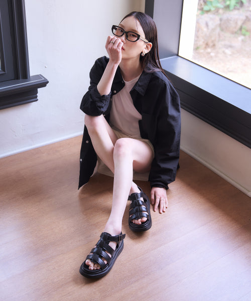 VELCRO FISHERMAN PLATFORM SANDAL WILLA BLACK
