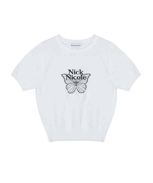 MINI BUTTERFLY SIGNATURE HALF KNIT #徐睿知同款! - 3 COLORS BLACK