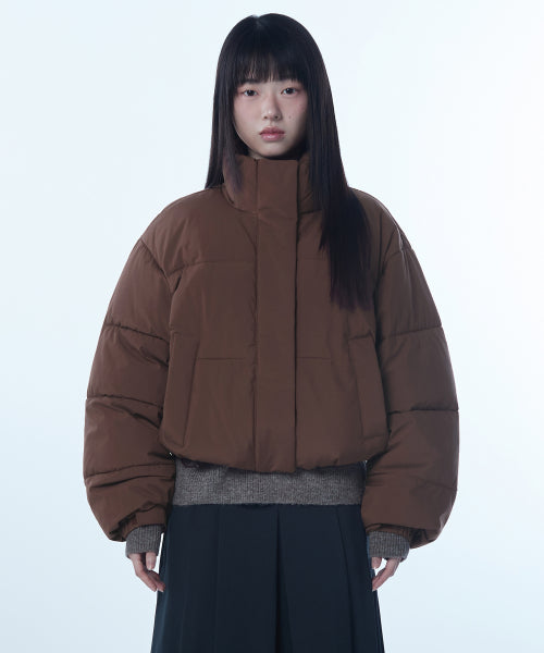WOMENS DAILY PUFFER SHORT PADDING JACKET #韓韶禧同款! - 10 COLORS BROWN