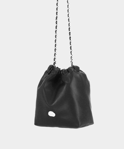 FLORA CHAIN BUCKET MINI CROSSBODY BAG - 4 COLORS BLACK