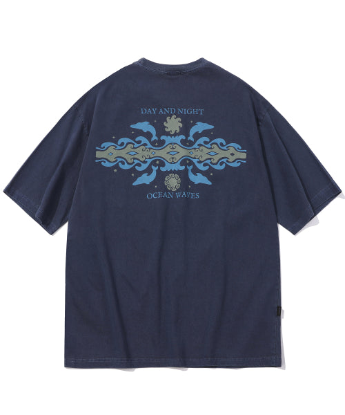 DAY PIGMENT SHORT SLEEVE TEE - 2 COLORS BLUE
