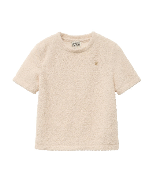 W HAIRY SHORT SLEEVE TEE - 2 COLORS BEIGE