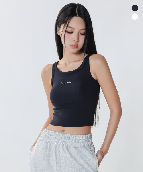 RIBBED CROP SLEEVELESS - 2 COLORS WHITE
