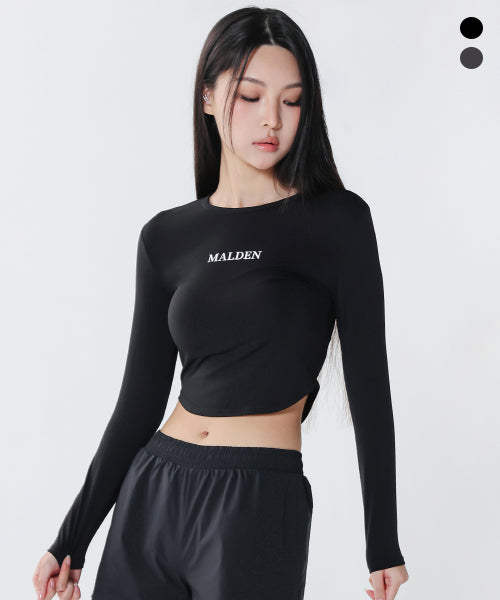 COTTON-LIKE CROP LONG SLEEVE - 2 COLORS BLACK