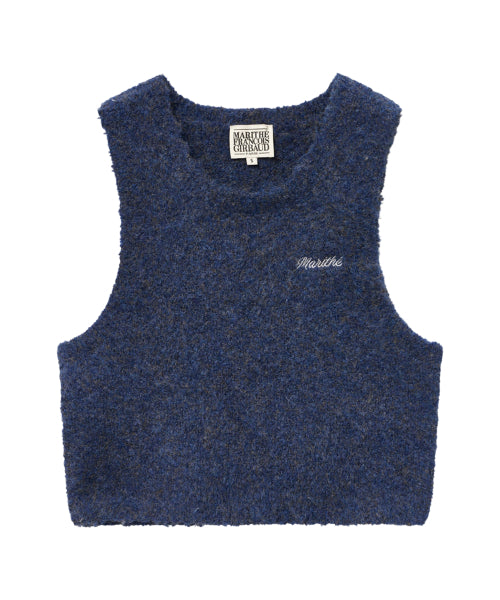 W LAYERED KNIT VEST - 2 COLORS NAVY