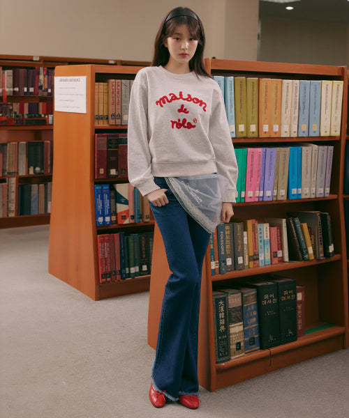 ROLA BOOTS CUT DENIM BLUE