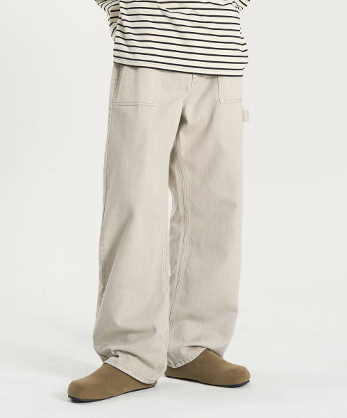 CARPENTER FATIGUE WORK COTTON PANTS GREY